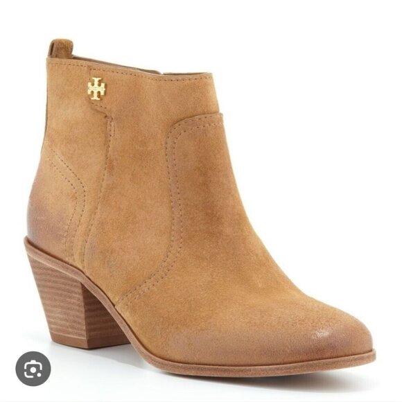 TORY BURCH | suede leather heeled boots size 5M - Picture 1 of 7